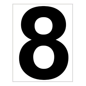 Bane nummer skilt – Nr. 8