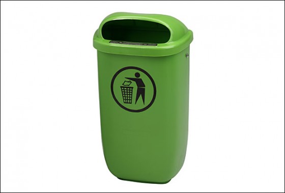 Affaldsspand af kunsstof, grøn 50 l