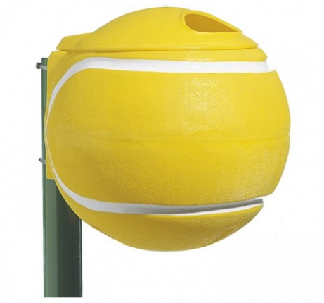 Affaldsspand formet som en bold, gul