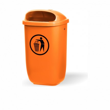 Affaldsspand af kunsstof, orange 50 l